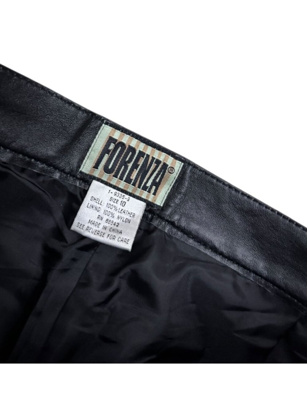 FORENZA GENUINE LEATHER Designer Vintage Retro Casual Pants Womens Small - Picture 5 of 6